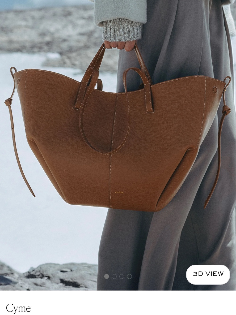 Polene Large Cyme tote Camel - Picture 2 of 8